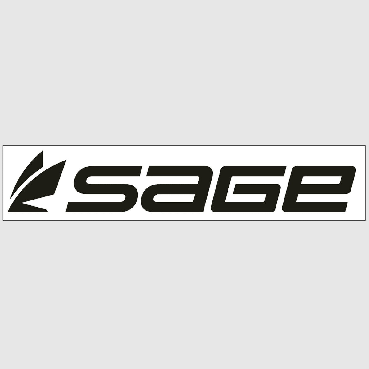 Sage large black boat logo sticker, 16 inch