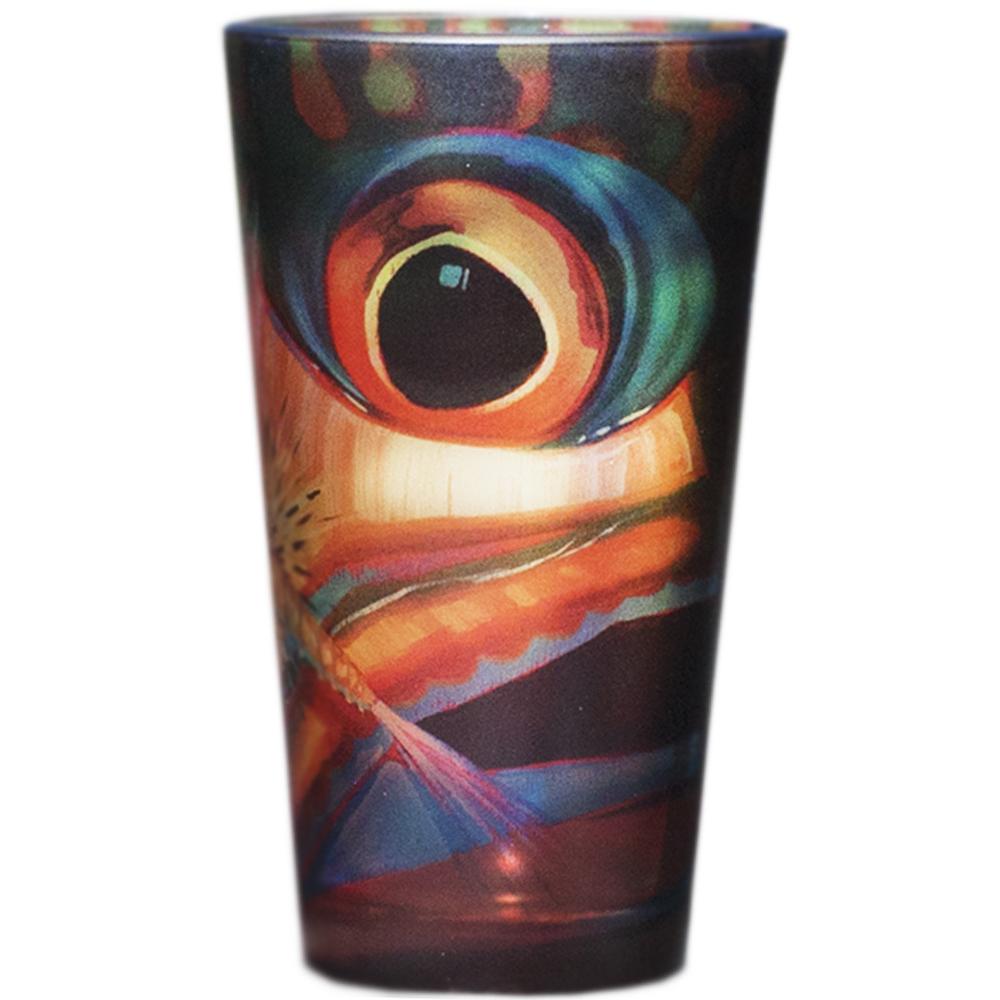 Derek DeYoung Brook Trout Face pilsner glass on a white background