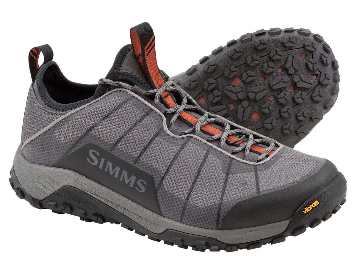 Simms men's Flyweight Wet Wading Shoe, style 12806, Slate with Vibram rubber sole