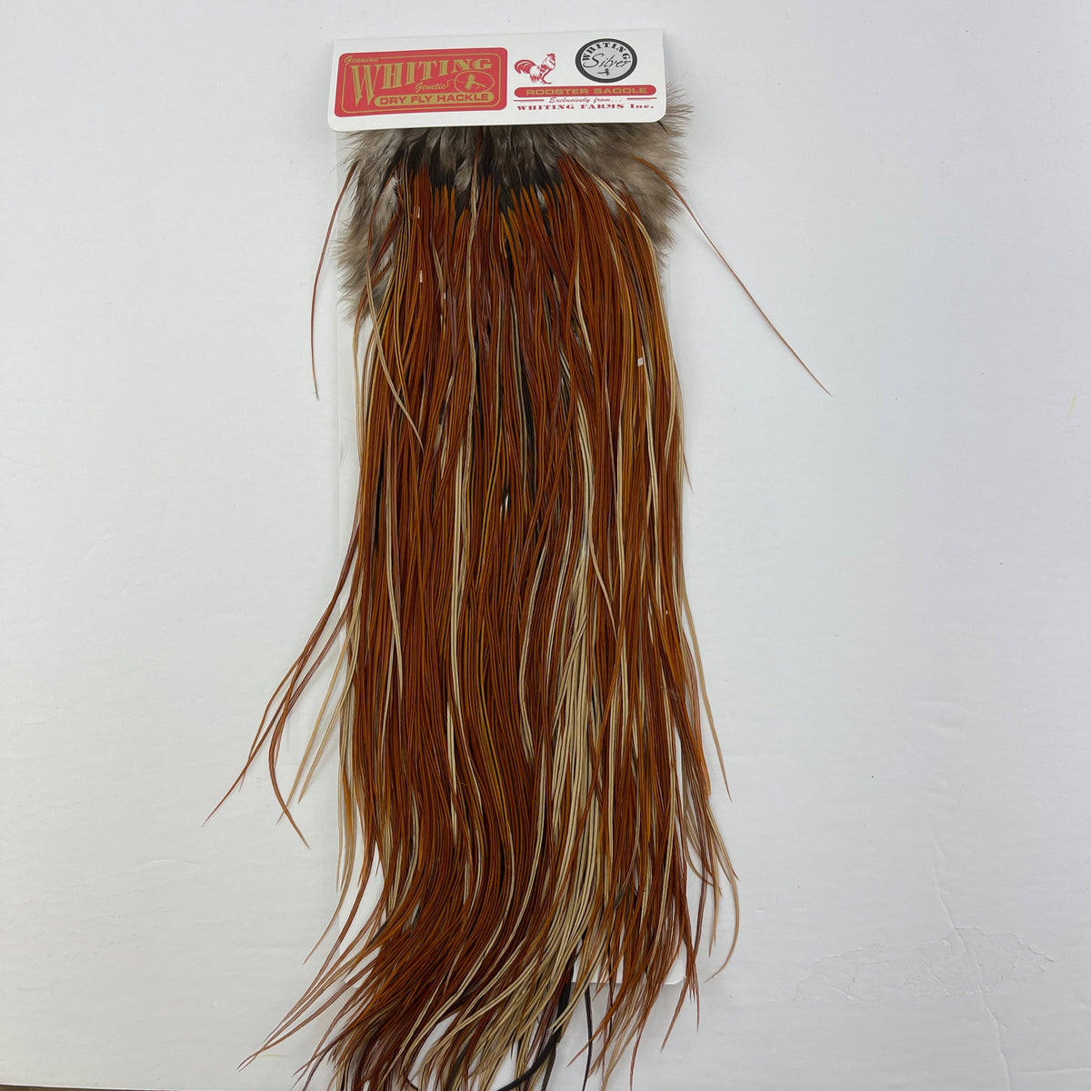 Whiting Farms Silver Grade rooster saddle in Furnace